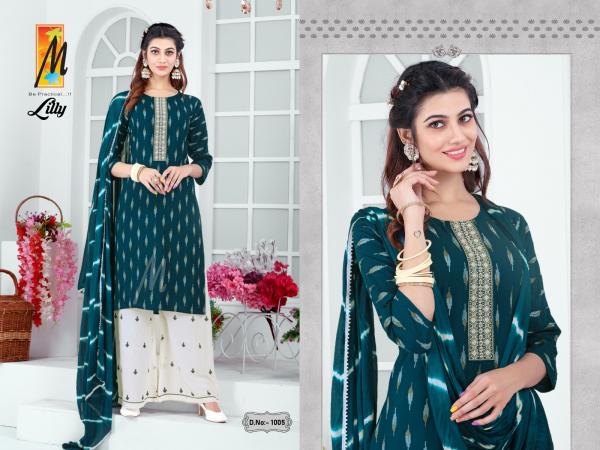 Master Lilly Fancy Rayon  Kurti With Bottom Dupatta Collection